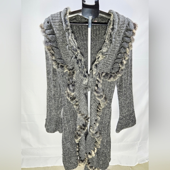 Vintage Y2K My Pretty Angel Wool Cashmere Linen Cardigan Duster, Medium - Picture 2 of 9